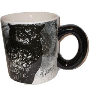 Black White Owl Cup Global Design Connections Coffee Mug